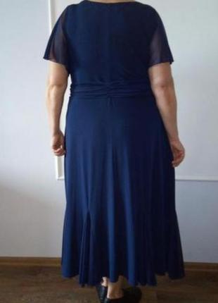 Темно-синее длинное платье, р. 48/4xl4 фото