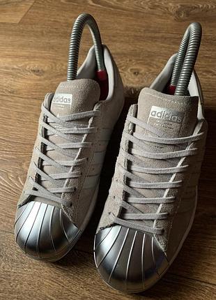 adidas yellow originals superstar metal toy замшевые спортивные кроссовки4 фото