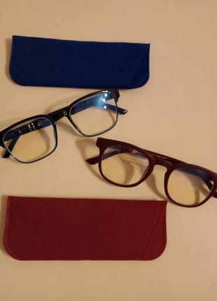 Захисні окуляри для комп'ютера з фільтром синього світла auriol з чохлом2 фото