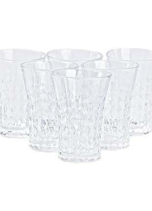 Склянки для води та соку набір 6 штук скляні 380 (мл) прозорі `gr`