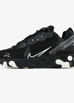 👟 кросівки      nike react element 55 "black"    / наложка bs👟