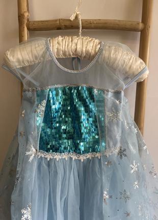 Карнавальна сукня плаття костюм принцеса ельза фроузен з м/ф холодне крижане серце2 фото