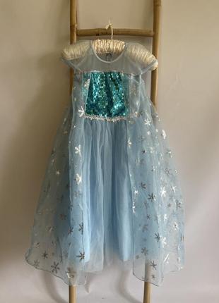 Карнавальна сукня плаття костюм принцеса ельза фроузен з м/ф холодне крижане серце7 фото