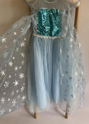 Карнавальна сукня плаття костюм принцеса ельза фроузен з м/ф холодне крижане серце8 фото