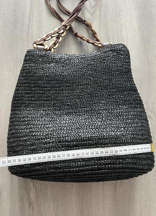 Соломʼяна, плетена сумка6 фото