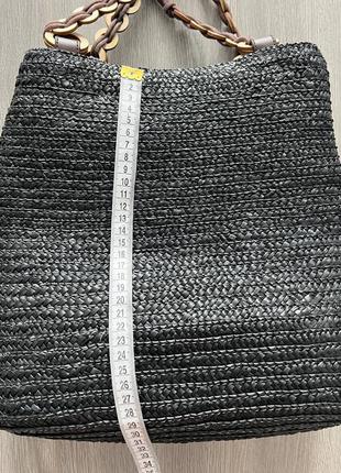 Соломʼяна, плетена сумка5 фото