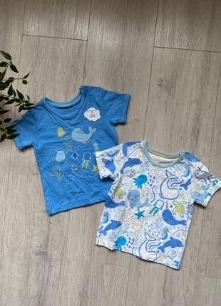 Новые футболки комплект набор george 6-9 мес