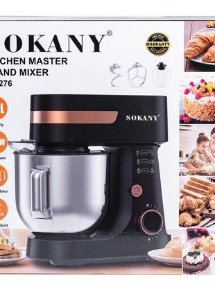 Миксер стационарный sokany sk-276 kitchen master stand mixer 1000w 6l миксер с чашей `gr`6 фото