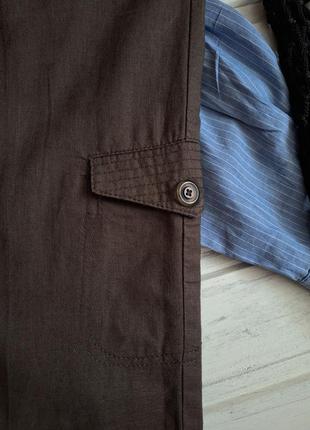 Прямі брюки із суміші льону та бавовни3 фото