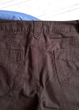 Прямі брюки із суміші льону та бавовни4 фото
