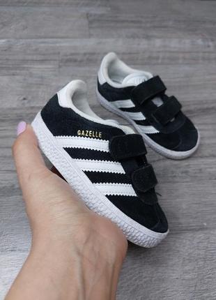 Кросівки кеди adidas gazelle чорні розмір 23 устілка 14 см