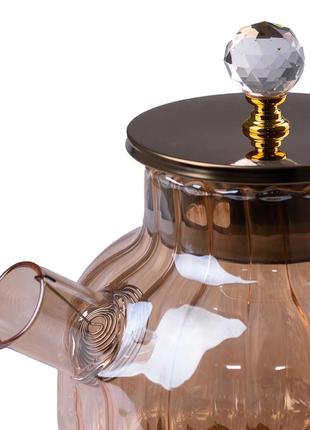 Прозрачный чайник для заварки 1 литр чайник с подогревом от свечи `gr`5 фото
