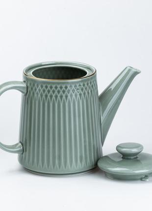 Чайний сервіз на підносі 6 чашок та чайник для заварювання `gr`3 фото