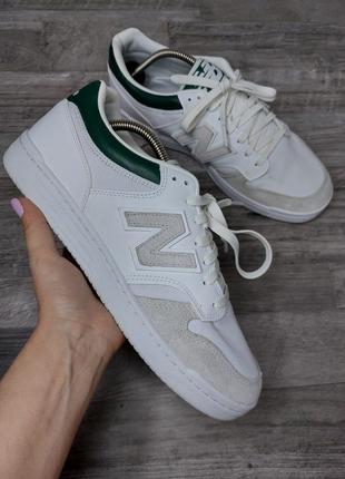 New balance 480 кроссовки белые серые зеленые размер 45,5