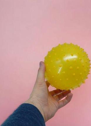 Резиновый мяч массажный, 16 см (синий)2 фото
