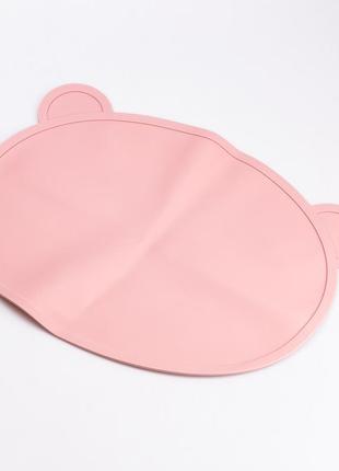 Дитячий набір силіконового посуду для годування дитини 7 предметів рожевий `gr`6 фото