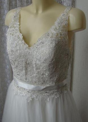 Платье белое свадебное шикарное роскошное в пол luxuar limited р.46-48 65314 фото