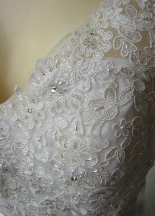 Платье белое свадебное шикарное роскошное в пол luxuar limited р.46-48 65315 фото