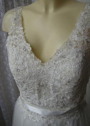 Платье белое свадебное шикарное роскошное в пол luxuar limited р.46-48 65317 фото