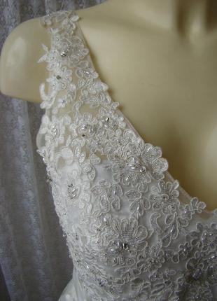Платье белое свадебное шикарное роскошное в пол luxuar limited р.46-48 65316 фото