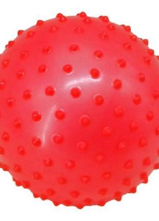 Резиновый мяч массажный, 16 см (красный)