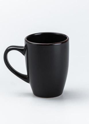 Столовый сервиз на 4 персоны керамический • чашки 400 мл черный `gr`3 фото