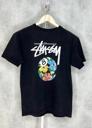 Футболка stussy 8 ball flower tee