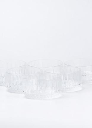 Салатницы порционные набор 6 штук стеклянные круглые прозрачные `gr`2 фото