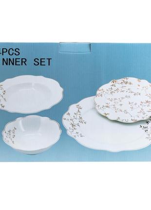 Столовый сервиз тарелок 24 штуки керамических на 6 персон `gr`6 фото