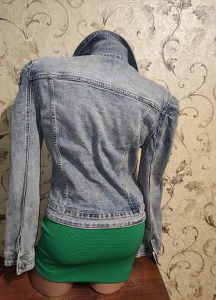 Куртка джинсова жіноча, курточка, котонка, косуха, піджак, педжак, жакет жіноча, женская.5 фото