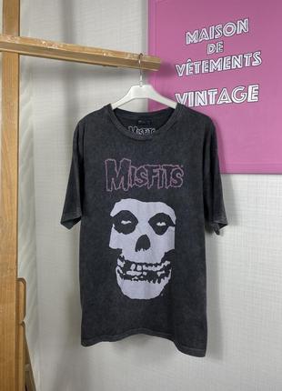 Misfits skull logo футболка мерч винтаж рок vintage rock punk merch принт polar vamp (stussy dickies carhartt)