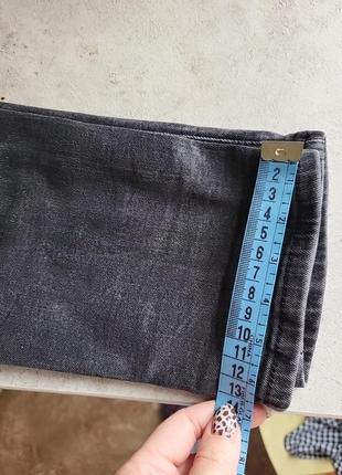 30 джинсы коттон серые турция стрейч зацженные посадка средняя нихкая бедровки10 фото
