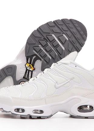Nike air max plus tn white ❤️ 36рр-45рр❤️ кроссовки на аир макс тн белые, женские кроссовки найк белые, мужские кроссовки найк аир макс