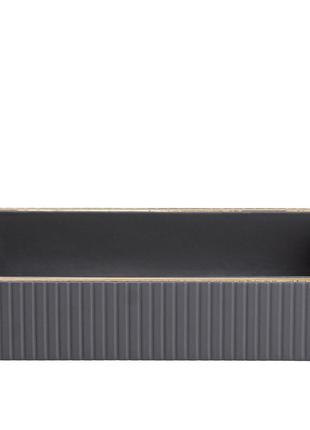 Серветниця на стіл прямокутна 25 х 15.5 х 5 см органайзер для серветок сірий `gr`