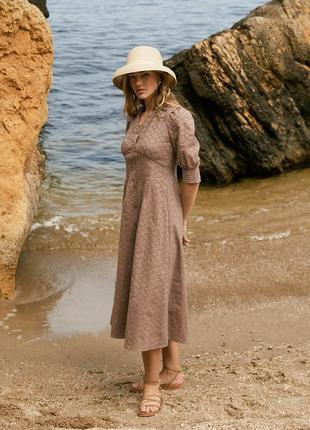 Коричнева сукня з прошви 3