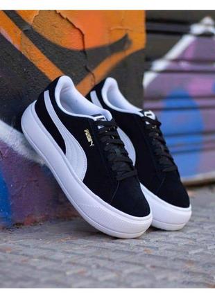 Замшеві жіночі кеди на платформі puma suede mayu women's trainers 37-38 розмір