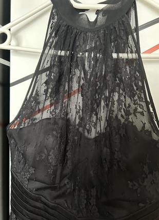 Karen millen люксове вечірнє чорне плаття мереживо2 фото