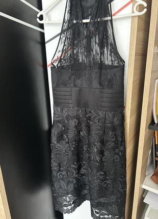 Karen millen люксове вечірнє чорне плаття мереживо4 фото