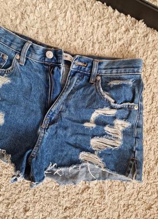 Шорты джинсовые короткие💙2 фото