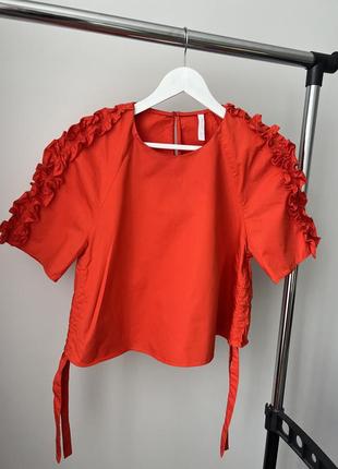 Женская красная блуза zara