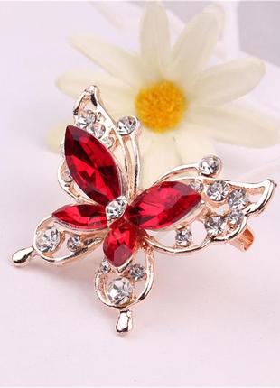 Невероятно яркая брошь бабочка