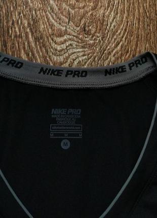 Черная женская спортивная компрессионная термо футболка майка топ худи свитшот олимпийка nike pro combat размер s2 фото