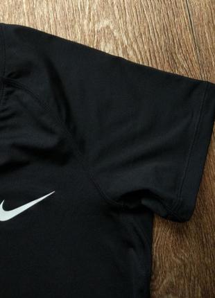 Черная женская спортивная компрессионная термо футболка майка топ худи свитшот олимпийка nike pro combat размер s3 фото
