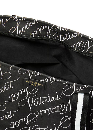 Victoria's secret logo weekender tote сумка-тоут з логотипом vs чорна на блискавці6 фото