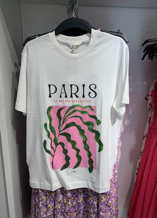 Футболка базовая белая коттон h&m