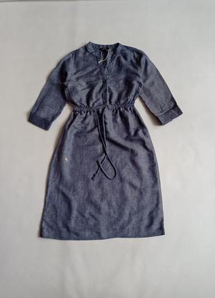 Esmara. льняное платье миди 34/36 размер. нюанс.