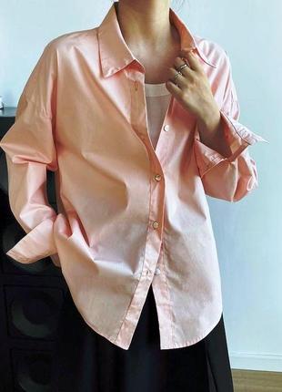 ❤ ідеальна пудрова сорочка блуза рубаха бавовна батал