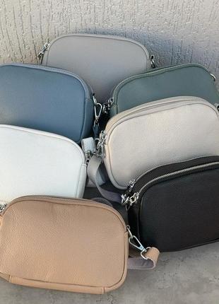 Красивые кожаные сумочки в разных цветах