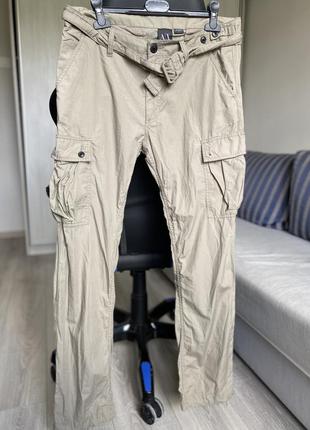 Карго штаны с карманами multipocket armani exchange pants