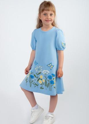 Платье для девочки хлопковое платье летнее сукня с принтом